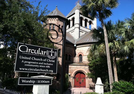 Charleston area church with copper roof